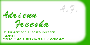 adrienn frecska business card